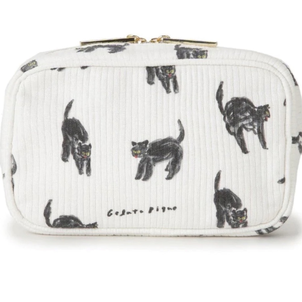 Gelato pigne BLACK CAT MOTIF POUCH
